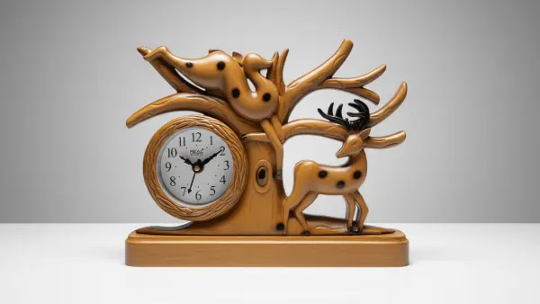 Forest Grace Nature-Inspired Decorative Table Clock
