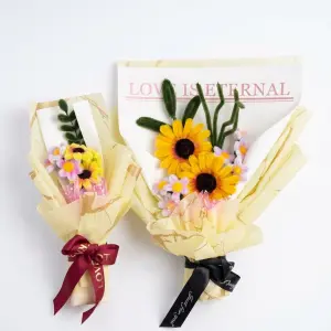 Grand Handmade Crochet Sunflower Bouquet Set